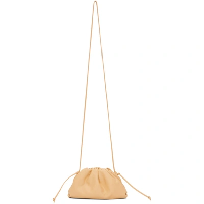Shop Bottega Veneta Beige ‘the Mini Pouch' Clutch In 2700 Almond