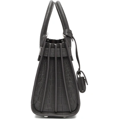 Shop Saint Laurent Grey Nano Sac De Jour Tote In 1242 Asphal