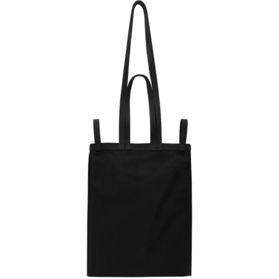 Shop Mm6 Maison Margiela Black Double Handle Tote Bag In T8013 Black