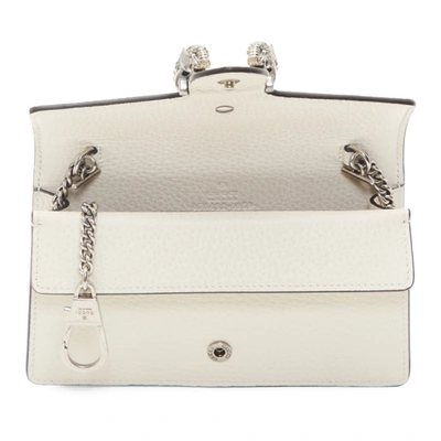 Shop Gucci White Super Mini Leather Dionysus Bag In Ivory