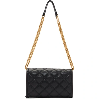 Shop Saint Laurent Black Becky Chain Wallet Bag In 1000 Black