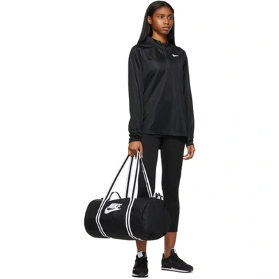 Shop Nike Black Heritage Duffle Bag In 010 Black