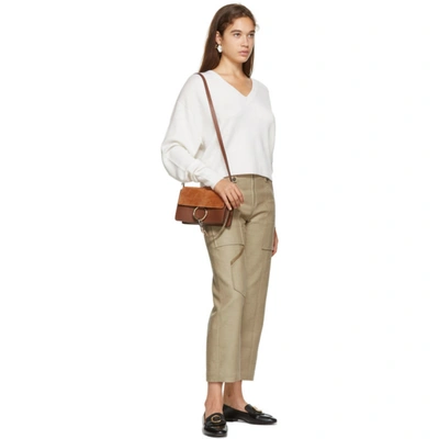 Shop Chloé Chloe Brown Mini Faye Bag In 236 Tobacco