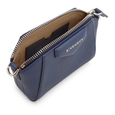Shop Givenchy Navy Nano Antigona Bag In 498 Midnigh