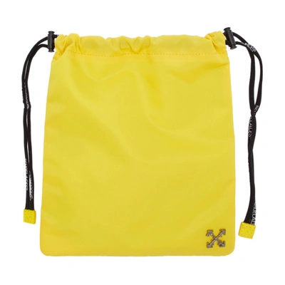 Shop Off-white Yellow Nylon Satchel Pouch