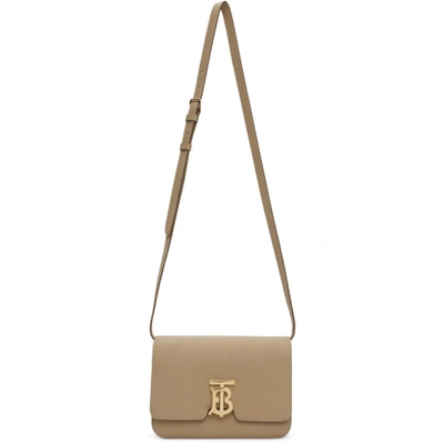 Shop Burberry Beige Small Tb Bag In Archive Bei