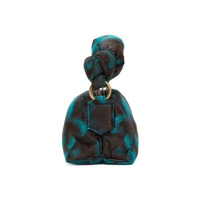 Shop Dries Van Noten Black And Blue Fat Baby Bag In 504 Turquoi