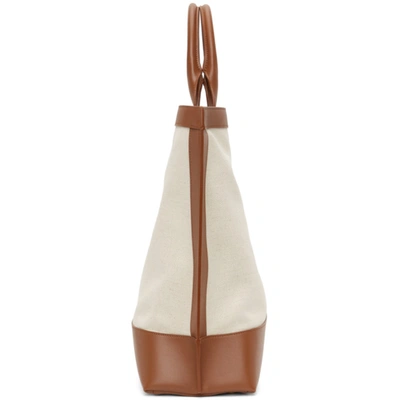 Shop Saint Laurent Beige Shopping Tag Tote In 9093 Raw/br