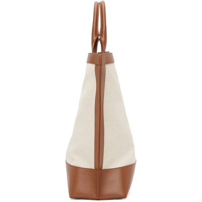 Shop Saint Laurent Beige Shopping Tag Tote In 9093 Raw/br