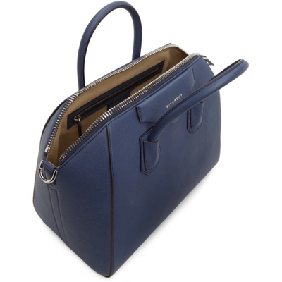 Shop Givenchy Navy Medium Antigona Bag In 498 Midnigh