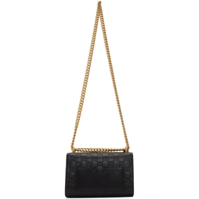 Shop Gucci Black Small Gg Padlock Bag In 1000 Nero