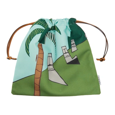 Shop Loewe Multicolor Ken Price Edition Easter Island Pouch In Mint