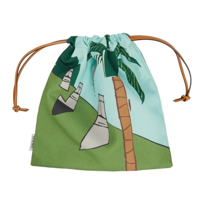 Shop Loewe Multicolor Ken Price Edition Easter Island Pouch In Mint