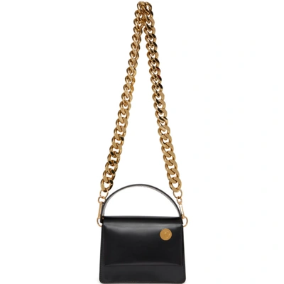 Shop Kara Black Baby Pinch Chain Bag In Black/gold