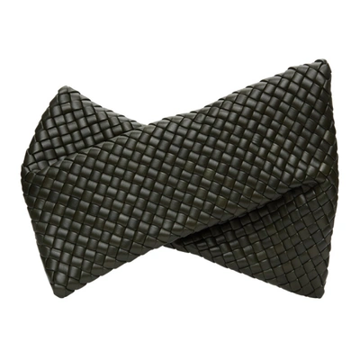 Shop Bottega Veneta Khaki Intrecciato 'the Crisscross' Clutch In 3204 Campng