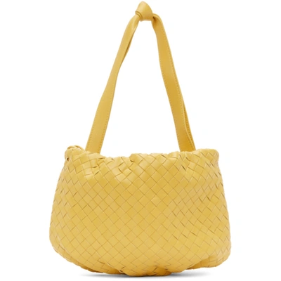 Shop Bottega Veneta Yellow Small Intrecciato Bulb Bag In 7130 Buttercup
