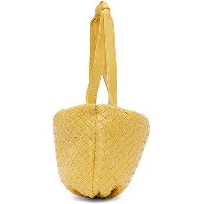 Shop Bottega Veneta Yellow Small Intrecciato Bulb Bag In 7130 Buttercup
