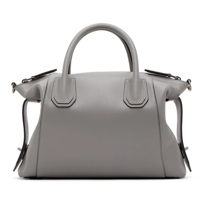 Shop Givenchy Grey Small Antigona Soft Bag In 051 Pearl G