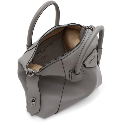 Shop Givenchy Grey Small Antigona Soft Bag In 051 Pearl G