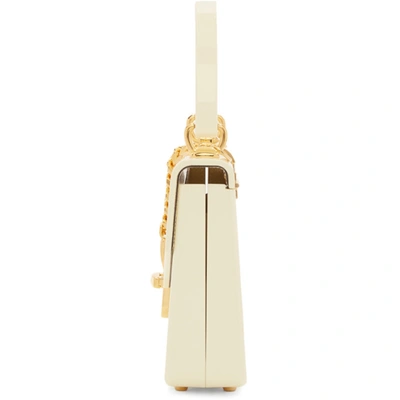 Shop Gucci White Plexiglass Mini Sylvie Top Handle Bag In 9002 Ivory