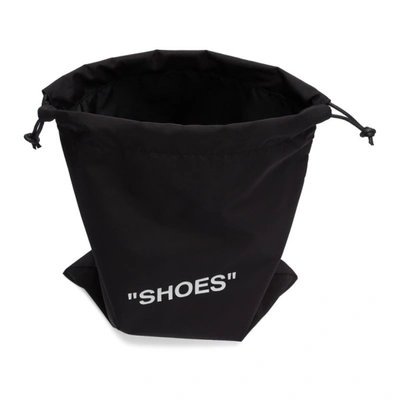 Shop Off-white Black & White 'shoes' Pouch In Black/white