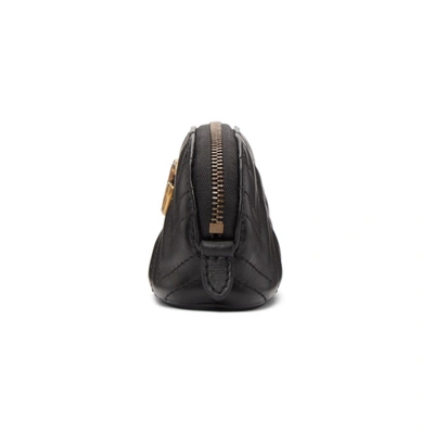 Shop Gucci Black Mini Gg Marmont 2.0 Coin Pouch In 1000 Black