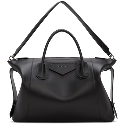Givenchy Medium Antigona Soft Satchel Bag In Calfskin In 001 Black