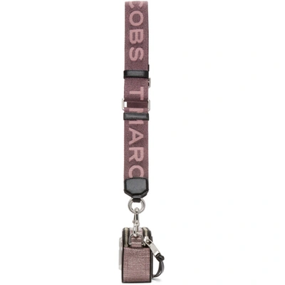 Shop Marc Jacobs Pink Glitter Snapshot Bag In 650 Pink