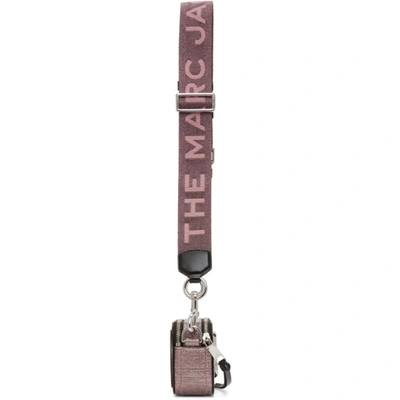 Shop Marc Jacobs Pink Glitter Snapshot Bag In 650 Pink