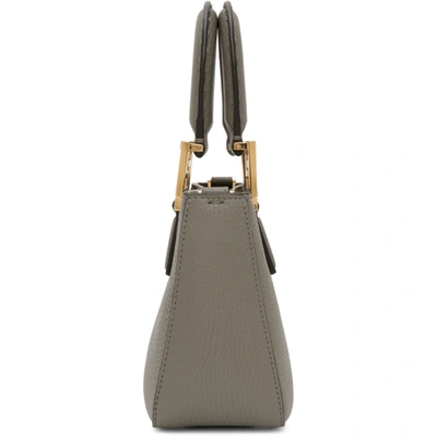 Shop Fendi Grey Mini 'forever ' Bag In F1bzc Moon