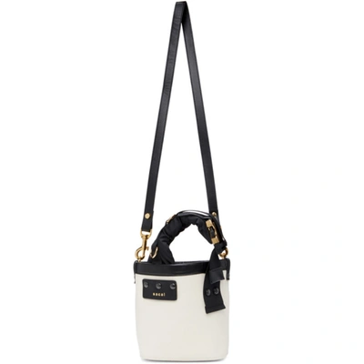 Shop Sacai White Micro Hybrid Marche Tote In 152 Wht/blk