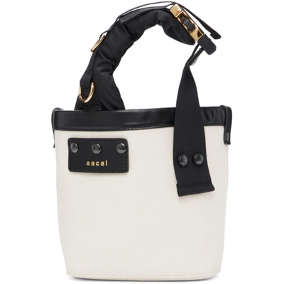 Shop Sacai White Micro Hybrid Marche Tote In 152 Wht/blk