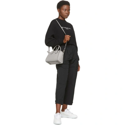 Shop Givenchy Grey Mini Antigona Bag In 058 Pearl