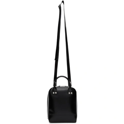 Shop Junya Watanabe Black Leather Glass Top Handle Bag In 1 Black