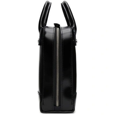 Shop Junya Watanabe Black Leather Glass Top Handle Bag In 1 Black