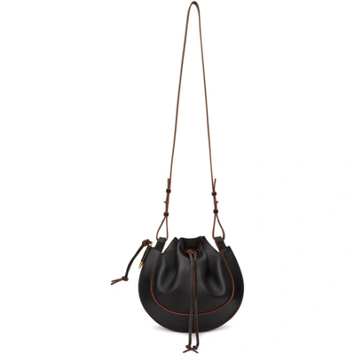 Loewe Small Horseshoe Saddle Bag in Black