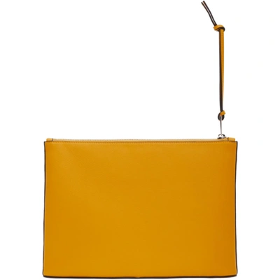 Shop Loewe Yellow Ken Price La Series City Edition Oblong Pouch In Yellow Mang
