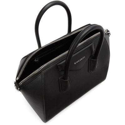 Shop Givenchy Black Medium Antigona Bag In 001 Black