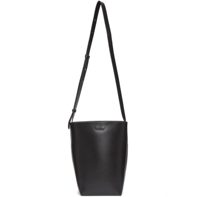 Shop Aesther Ekme Black Midi Shoulder Bag In 101 Black