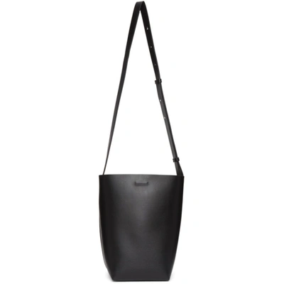 Shop Aesther Ekme Black Midi Shoulder Bag In 101 Black