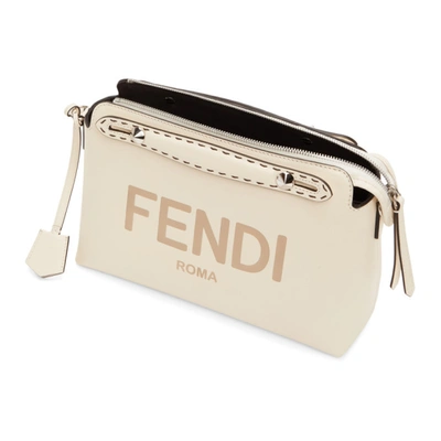 Shop Fendi Off-white Medium 'king ' By The Way Boston Bag In F0c88 Icewh