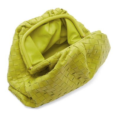 Shop Bottega Veneta Green Intrecciato 'the Pouch' Clutch In 3520 Kiwi