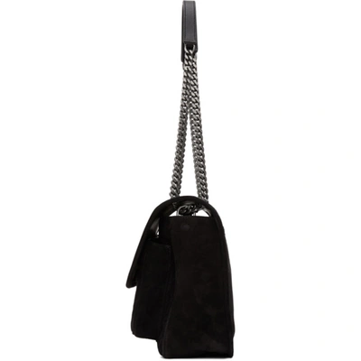 Shop Saint Laurent Black Suede Medium Niki Bag In 1000 Black
