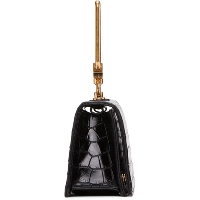 Shop Marge Sherwood Black Croc Mini Pump Handle Bag