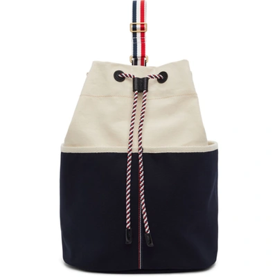 Shop Thom Browne Off-white Sailor Backpack In 114 Offwhi