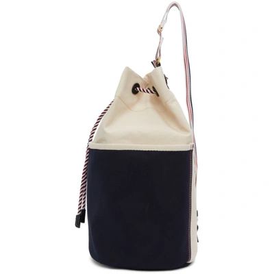 Shop Thom Browne Off-white Sailor Backpack In 114 Offwhi