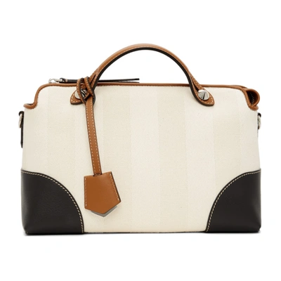 Shop Fendi Off-white Medium By The Way Top Handle Bag In F19wp Brand