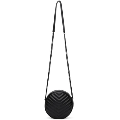 Shop Saint Laurent Black Round Jade Camera Bag In 1000 Black