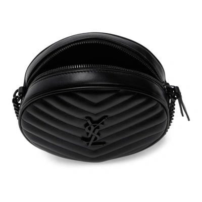 Shop Saint Laurent Black Round Jade Camera Bag In 1000 Black