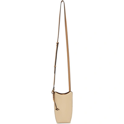 Shop Loewe Beige & Tan Gate Pocket Bag In 8004 Dune